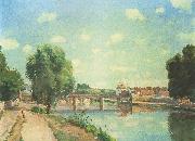 Camille Pissaro The Railway Bridge, Pontoise oil painting picture wholesale